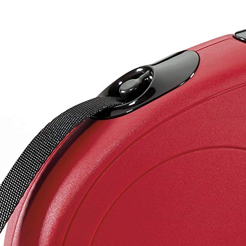 FLEXI New Classic Retractable Dog Leash (Tape), 10 ft, Extra Small, Red - size: X-Small - up to 26 lbs