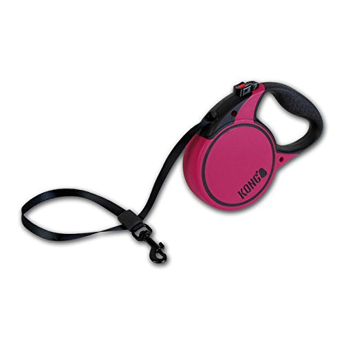 Alcott Kong Terrain Retractable Dog Leash, Small, Fuschia, 16' Long. - color: Fuschia, size: Small 16'