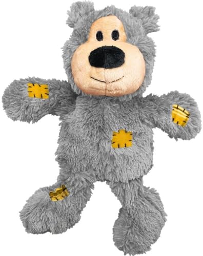 KONG Wild Knots Bears - Durable Dog Toys with Internal Knotted Ropes and Minimal Stuffing for Less Mess (Assorted Colors) (Medium/Large (2 Pack)) - size: Medium/Large (2 Pack)