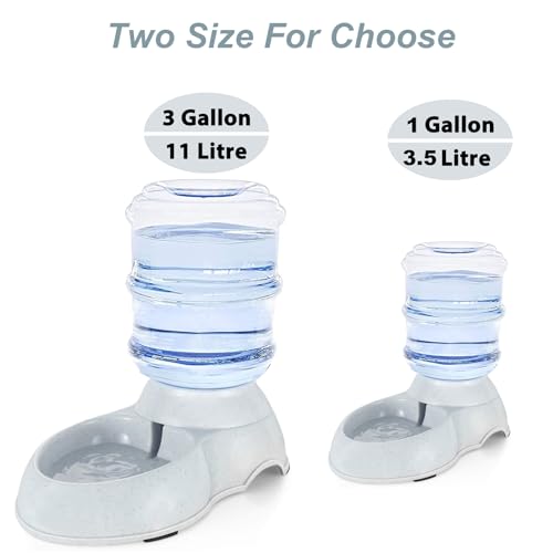 Pet Water Dispenser Station for Large Dogs and Cats,3 Gallon/11L Gravity Automatic Feeder, Cat Dog Water Fountain, Dog Water Bowl Dispenser,Large Breed Dog Drinking Fountain - size: 3 Gallon Water