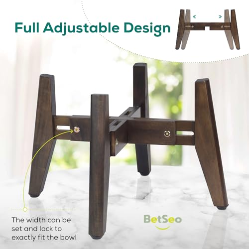 Dog Bowl Stand for Water/Food - Adjust with Lock - Dog Water Fountain Holder, Elevates Pet Food and Water Feeder Bowls (Bowl not Included) (1 Pack - (Height 10.4" Width 8-11.5") - color: 1 Pack - (Height 10.4" Width 8-11.5")