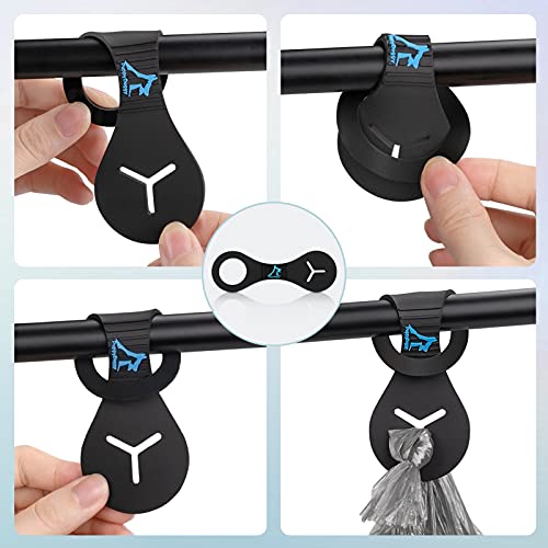 Dog Poop Bag Holder for Leash Waste Bag Carrier Dog Poop Bag Dispenser for Walking Running Bicycle Accessory 2 pieces (White) - color: White