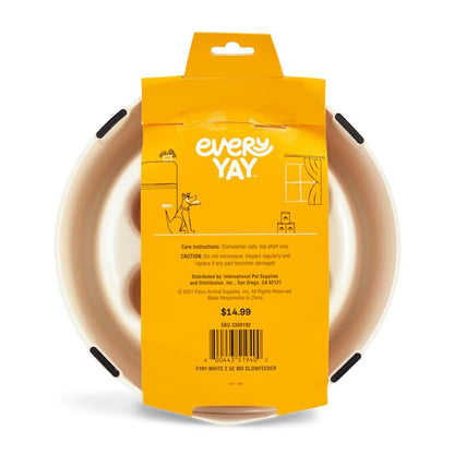 EveryYay by Petco Take it Slow White Slow Feeder Pet Bowl 2.5 Cups - size: Medium