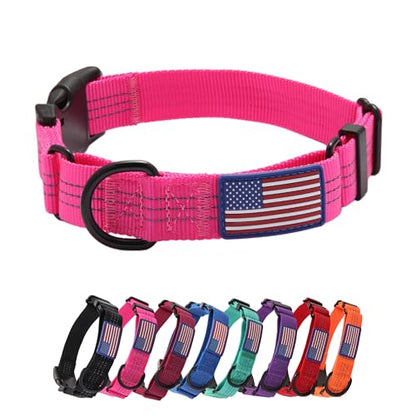 Martingale Dog Collar Quick Release Buckle No Pull Reflective Non-Slip for Medium Large Dogs Training (Pink, Large) - color: Pink, size: Large (Pack of 1)