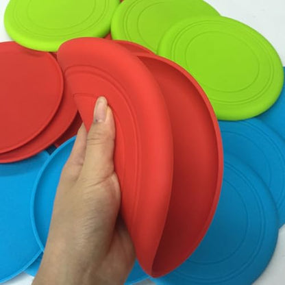 PRETYZOOM 5pcs Dog Flying Disc Set, Bite-Resistant Silicone Throwing Discs, Floating Interactive Chew for Puppy Outdoor Training and Exercise