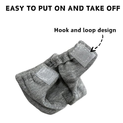 Washable Squirrel Diapers - Extra Small Reusable Pet Cloth Diapers Highly Absorbent Leak-Proof Urine Wet Pants with Adjustable Waistline for Indoor Squirrel (Grey, M (3.9" - 6.3"), Count, 1) - color: Grey
