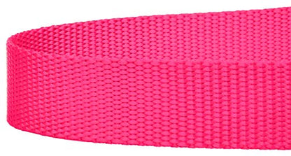 Country Brook Petz - Vibrant 17 Color Selection - Heavyduty Doublehandle Nylon Leash (6 Foot, 3/4 Inch Wide, Hot Pink) - color: Hot Pink