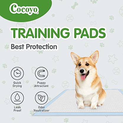 COCOYO Best Value Dog Training Pads | Dog Pee Pads | Super Absorbent Puppy Pads (17.5" x 23.5", 100 Count),Blue - size: 17.5" x 23.5"
