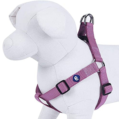 Blueberry Pet Essentials Step-in Dog Harness, Small Size | Adjustable Purple Vest | Classic Solid Nylon for Boy & Girl Dogs, Chest Girth 16.5" - 21.5" - color: Purple, size: Small