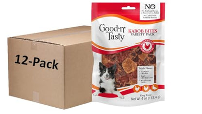 GOOD ‘N’ TASTY KABOB BITES, TREATS FOR DOGS - size: 4 Ounce (Pack of 12), style: Kabob Bites