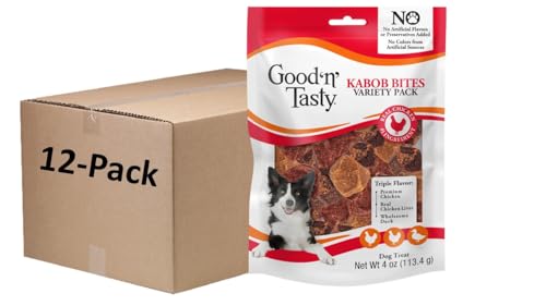 GOOD ‘N’ TASTY KABOB BITES, TREATS FOR DOGS - size: 4 Ounce (Pack of 12), style: Kabob Bites