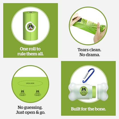 Pogi's Compostable Poop Bags – Leak-Proof, Extra-Large, Made with Plants – 32 Rolls (480 Bags) - size: 1 Count (Pack of 480)