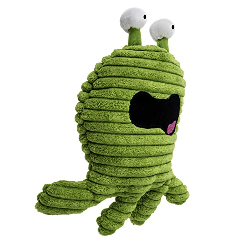 goDog PlayClean Germs Squeaky Plush Dog Toy with Odor-Eliminating Essential Oils, Chew Guard Technology - Green, Large - color: PlayClean - Germs Monster (Green), size: Large