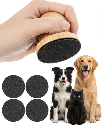 Dog Nail File, Grinder Board Scratch Pad with 4-Pack Replaceable Sandpaper Discs, Gentle Pet Nail Care Tool for Dogs and Cats