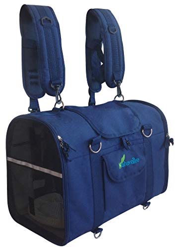 6-in-1 Sturdy Pet Carrier Backpack, Front Pack, Shoulder Bag, Pet Hand Bag, Car Seat Crate, Soft-Sided pet Carrier, Small Dog & Cat Travel Carrier, Size Medium for Pets 14-16" Long - size: 18.0"L x 11.0"W x 12.0"H