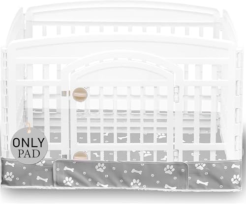 Dog Playpen Bottom Pad fit 36" x 36“ Puppy Playpen(Fence NOT Included),Reusable Pet Training Pads Dog Crate Pad,Waterproof Pet Pads,Whelping Pads,Puppies/Small Dogs,Hoop and Loop Design,Gray Bottom - color: 36"-BOTTOM-GRAY