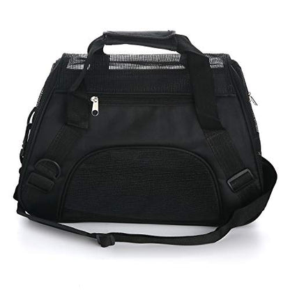 MuchL Pet Carrier Soft-Sided Carriers for Cat Carriers Dog Carrier for Small Medium Cats Dogs Puppies Pet Carrier Airline Approved Cat Dog Pet Travel Carrier (Medium,Black) - color: Medium-Black
