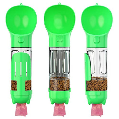DoqiPaw Dog Travel Water Bottle Leak Proof No Spill Lead Leash Waterer Feeder Accessory Alternative to Dispenser Portable Pet Bowl Large Dogs(500ml) (Green) - color: Green