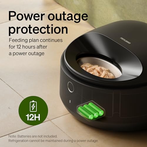 PETLIBRO Automatic Wet Food Cat Feeder 2026 New Version with Semiconductor Cooling, Refrigerated 3 Fresh Meals in 3 Days, App-Controlled Pet Food Dispenser, Stainless Steel Bowl, Easy to Clean - color: Black, size: Feeder