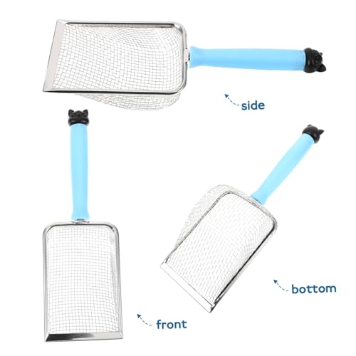 Stainless Steel Cat Litter Scoop Metal Cat Litter Shovel with Wide Mouth Design Pet Care Tool for Easy Cleaning of Litter Box Mesh