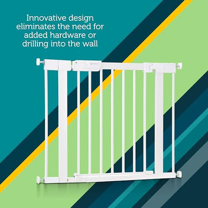 Safety 1st Pressure Mounted Baby Gates for Doorways with SecureTech, Baby Gate with Door, Pet-Friendly Design, No Drilling, 29-38"