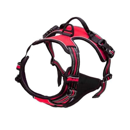 No Pull Dog Harness Front Clip Heavy Duty Reflective Easy Control Handle for Large Walking(Pink,XL) - color: Pink, size: Xl
