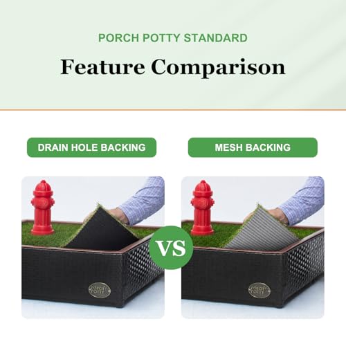 Porch Potty Stabdard Artificial Grass Potty Pads for Dogs, 4x2 Ft | Reusable Artificial Grass with Mesh Backing, Washable Design, Quick Absorb and Instant Drainage best for Dog Potty Training - size: New Standard