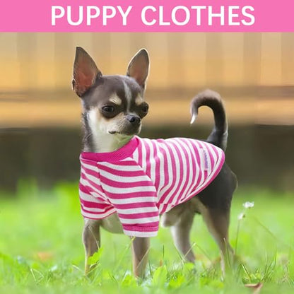 2 Pieces Dog Clothes for Small Dogs Summer Dog Clothes Medium Sized Dog Cute Soft Puppy Clothes Bresthable Chihuahua Cat Clothes XS~XXL Pet Clothing (Medium) - color: pink, size: Medium