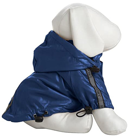 Pet Life All Weather Casual Windbreaker: Dark Blue, Medium