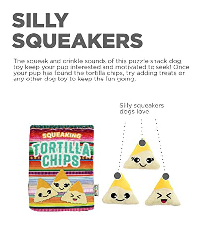 Outward Hound Snack Bag Tortilla Chips Puzzle Squeaky Dog Toys - color: Tortilla Chips