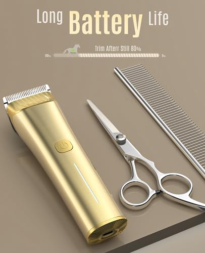 oneisall Cordless Horse Clippers,Low Noise 2 Speed Grooming Clippers,Horse Trimmer Shaver Kit for Matted Long Hair,Detachable Stainless Steel Blade Grooming Kit for Thick Coat | Detachable stainless steel blades, ultra-quiet, Horse Trimmer Shaver Kit with