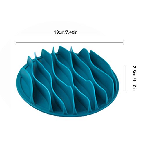 Cat Fun Slow Feeder Bowl Interactive Stop Bloat Pet Dogs Bowl Prevent Choking Healthy Non-Toxic (S:7.5 Inch)