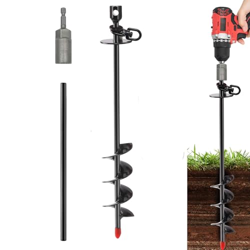 Heavy Duty Dog Tie Out Stake,14.8" Spiral Dog Stakes with Swivel Hook for Outside,Yard,Camping,Rust Proof Ground Anchor for Dogs Run Cable Leash Tether Chains,Small to Large Dogs Up to 200bs - size: No Cable