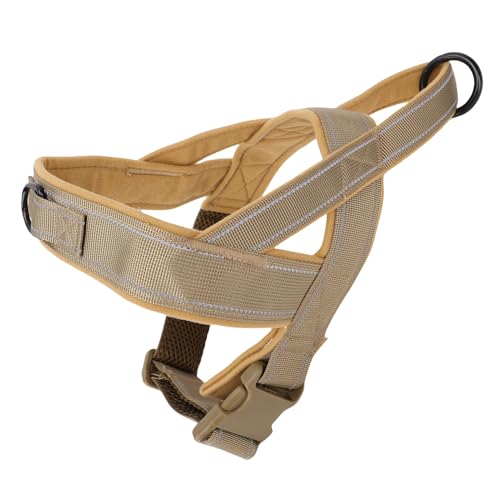 Escape Proof No Pull Dog Harness - Heavy Duty Nylon Adjustable Pet Vest for Walking, Hiking, Training - Lightweight & Multifunctional (M) - size: M