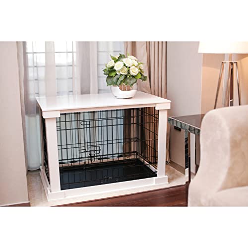 zoovilla White Dog Cage with Crate Cover, Dog Kennel Small - size: 27.2"L x 20.7"W x 22.0"H