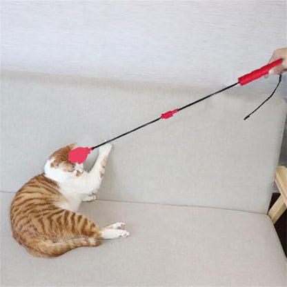 Dog Training Stick,Interactive Dog Training Whip,Foldable Silicone Whip,Anti-Slip Handle,Teasing Stick for Dogs