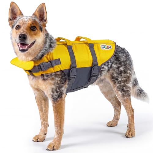 Outward Hound Granby Splash Yellow Dog Life Jacket, Medium - color: Yellow, size: Medium (Chest Girth: 21"-27")