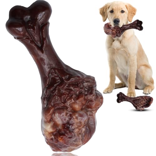 Magicorange Dog Chew Toys for Aggressive Chewers, Indestructible Dog Toy for Medium/Large Breed, Tough Nylon Teething Bone Toy to Keep Them Busy,Bacon and Real Beef Flavor (Bacon Flavor, 1 Pack) - color: Bacon Flavor