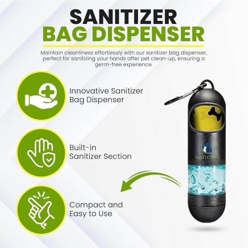 Dog Poop Bag Kit - 180 Biodegradable Lemon Scented Poop Bags for Dogs, Duck Plush Toy & Dispenser with Sanitizer - Leak Proof Extra Thick Compostable Dog Waste Bags for Eco-Friendly Walks - style: DOG KIT