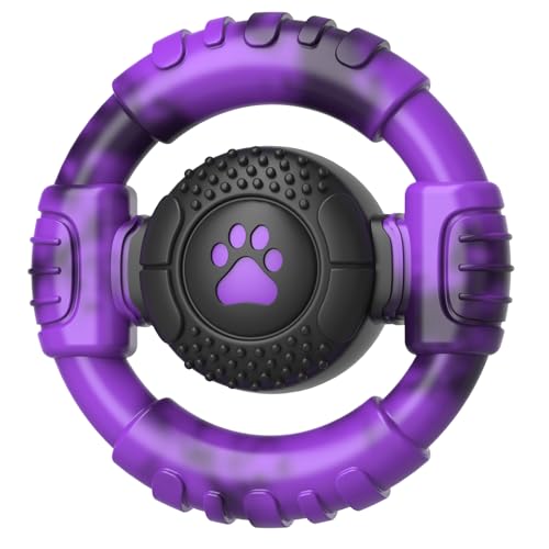 Pamlulu Tough Dog Toys for Aggressive Chewers, Indestructible Dog Toy for Large Dogs, Nylon Chew Toys for Medium Large Breed, Interactive Dog Toys to Keep Them Busy, Dog Birthday - color: Purple, size: For Medium Large Dog