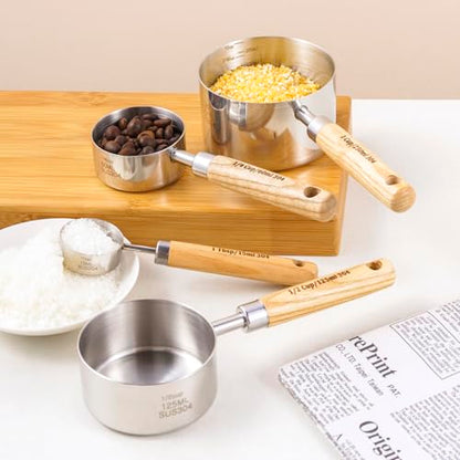 Stainless Steel Pet Food Scoop – Measuring Cup for Dogs & Cats, 304 Stainless Steel, with Precision Scale Markings (1/2Cup(125ml)) - size: 1/2Cup(125ml)
