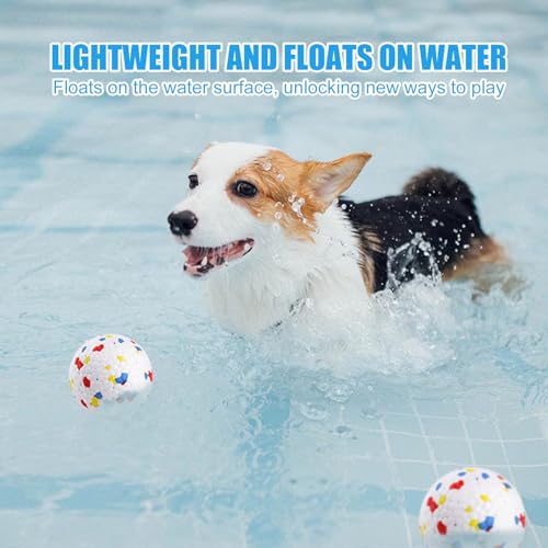 Etpu Dog Tennis Balls - Durable Bouncy chew Toys for Small Medium and Large, Interactive Fetch Training, Squeaky Tennis Balls for Aggressive Chewers, Water Resistant Dog Toys, 6 Pack (7cm White) - size: 6 Pack – 7cm White