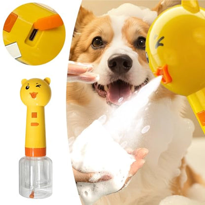 Electric Foaming Shampoo Dispenser for Dog and Cat, Dog Soap Dispenser - 2-in-1 Dog Soap Holder, Rechargeable Soap Dispenser, Foamer for Pet Bathing, Bathroom, Kitchen Sink (Little Bear, 1pc) - color: Little Bear, 1pc