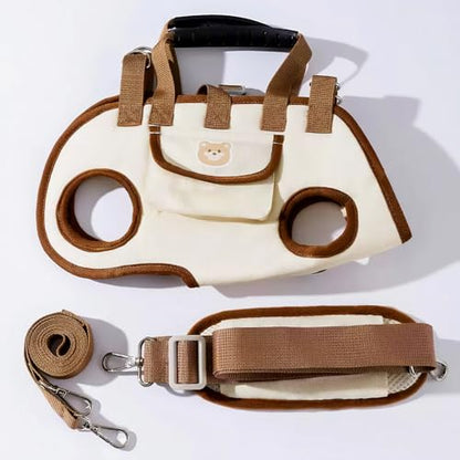 Snuggle Sling Dog Carrier, Adjustable Full Body Lift Harness for Small Dogs and Cats, Portable Breathable Pet Carrier Backpack with Hands-Free Shoulder and Treat Bag(Medium) - size: Medium