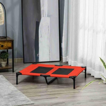 Elevated Pet Cot, Large Folding Camping Bed for Dogs and Cats, Indoor/Outdoor
