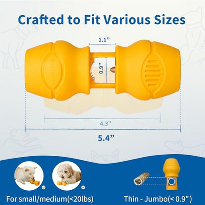 PetClan Chewise Bully Stick Holder, Improved Bully Sticks Holder, Ultimate Secure Heavy Duty, BPA-Free Safety Device to Prevent Choking, Fits Various Bully Sticks and Dog Sizes - color: Yellow, size: Small