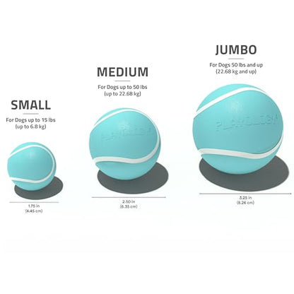 Playology Dog Toys | Squeaky Chew Ball for Large Dogs | Peanut Butter Scented Jumbo Dog Ball | Bouncy Floating Chew Toys for Fetch - size: Jumbo, style: Peanut Butter