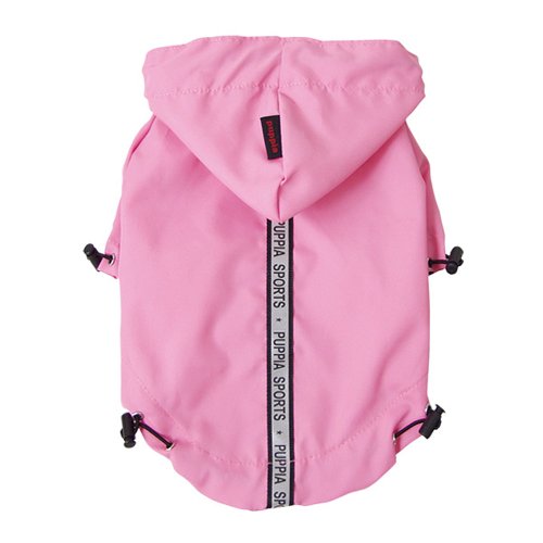 Puppia Base Jumper Dog Raincoat Waterproof Pet Rain Jacket with Reflective Safety Strips Lightweight High-Visibility with Leash Hole, Small, Pink - color: Pink, size: Small