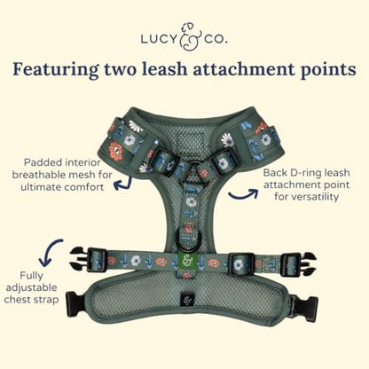 Lucy & Co. x Parks Project Power to the Parks No-Pull Dog Harness, Adjustable Front Clip Harness with Comfort Padding, X-Large - color: Power to the Parks, size: X-Large