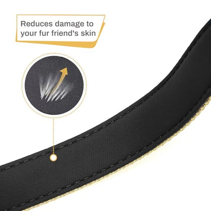 HEELE Dog Collar, Reflective Dog Collar, Soft Neoprene Padded Breathable Nylon Pet Collar Adjustable for Small Dogs, Light Khaki, S(10.23-14.96") - color: Light Khaki, size: Small (10.23-14.96")